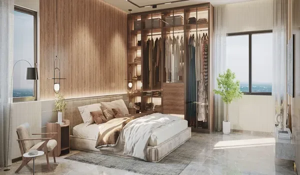 Second bedroom interior layout in a 2 BHK apartment at Sobha Amara Hyderabad
