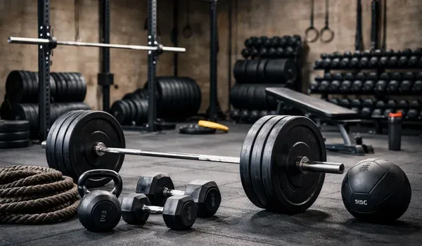 Gymnasium equipment in the indoor fitness zone at Sobha Amara, premium apartments in Hyderabad