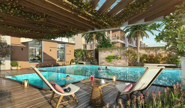 Landscaped leisure deck and lifestyle amenity zone at Sobha Amara, luxury apartments in Hyderabad